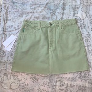 NWT Boyish Corey El Cielo High Rise Denim Mini Skirt Sz 30 Green